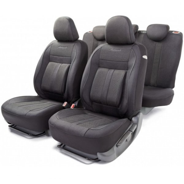 Чехлы автомобильные CUSHION COMFORT эко-хлопок 15 пр. 4мол. черн/черные AIRBAG CUS-1505
