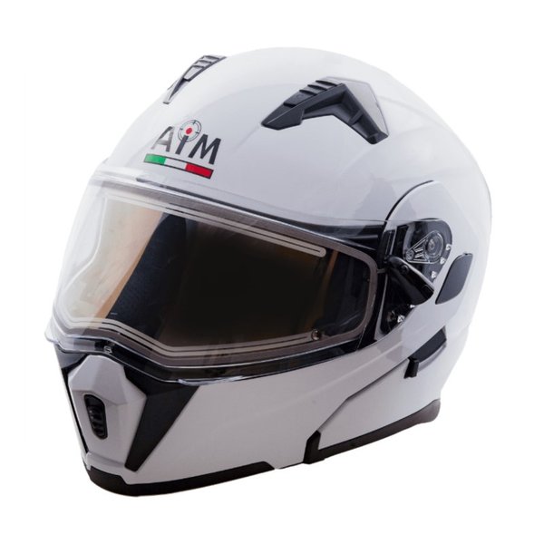 Шлем снегоходный AiM JK906 White Glossy M