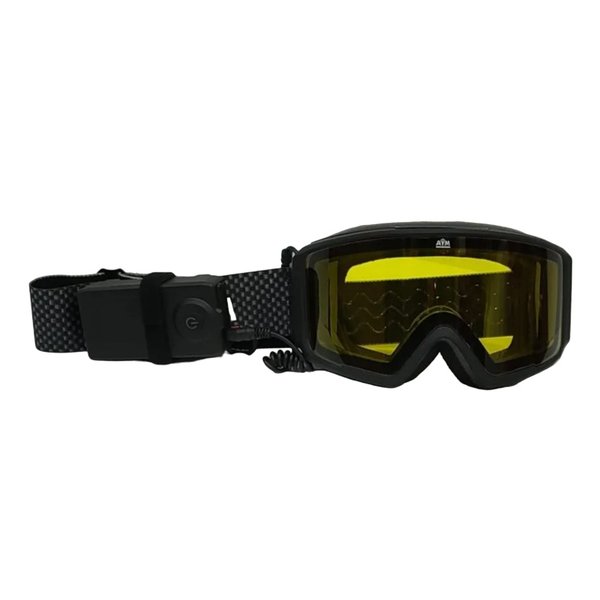 Очки снегоходные с магнитной линзой и подогревом AiM (PRO) 190-100 Accu Heated Goggles Black Matt