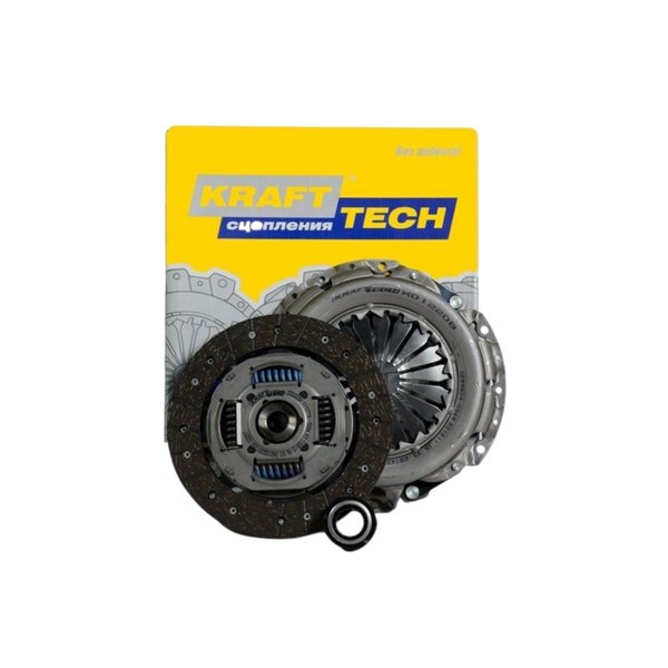 Комплект сцепления VW 1.2L 1.6L 2.0L FSI/TSI/SDI Polo 06/05- Jetta 05/09- Krafttech W00220J УЦЕНКА