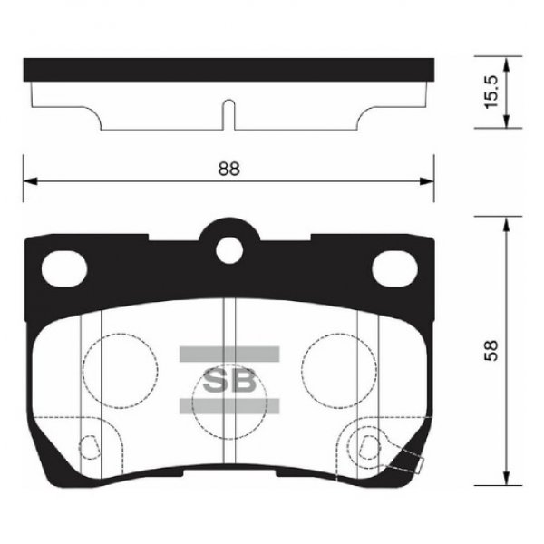 Колодки тормозные задние Toyota GRX12# GRS18#/19# UZS18# GS350/430 Sangsin SP-2083 (NP1067,PF1494)