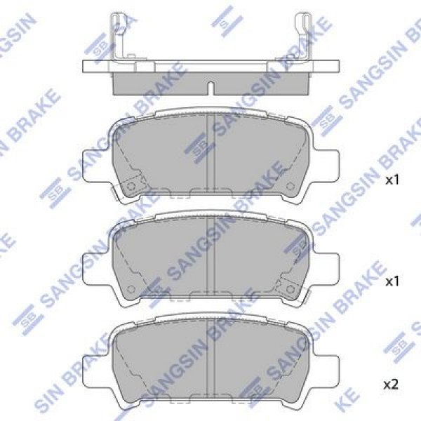 Колодки тормозные задние Subaru Sangsin SP-2120 BH# BE# BL# BP# SF5/9 SG5 (D7069H,NP7003) 