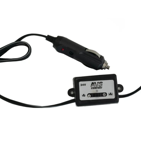 Вентилятор автомобильный AVS Comfort 8048C 24В 8 (корпус: металл, переключатель, цвет: серебристый)
