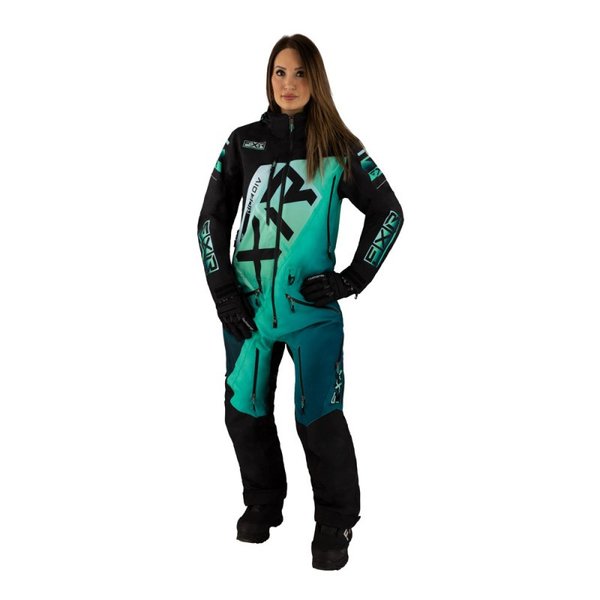 Комбинезон FXR CX F.A.S.T. с утеплителем (Black/Mint-E Pink Fade, 6)