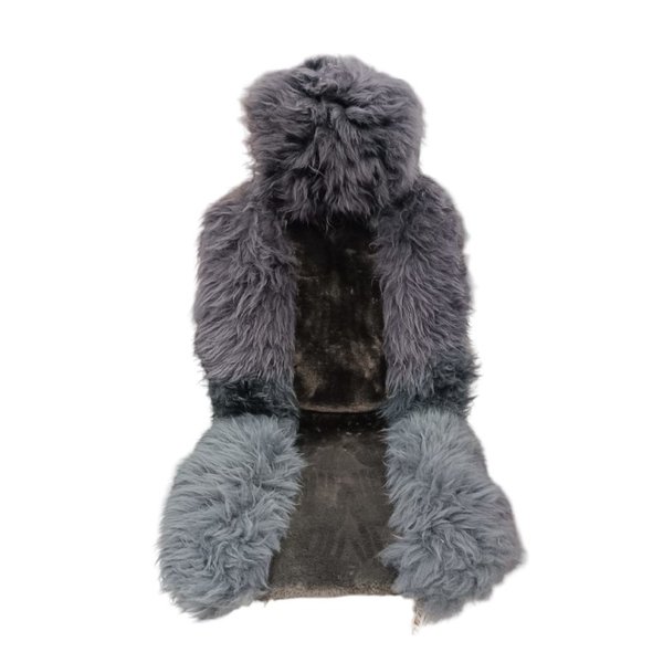 Накидки натуральный мех комбинированный серый 2шт Солист