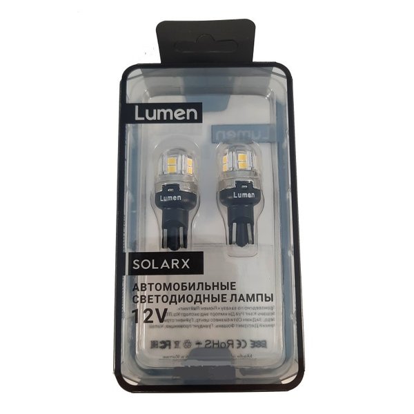Лампа св/д W16W 12-24V-LED (W2,1x9,5d) SOLARX Lumen 3030 Блистер 2 шт.