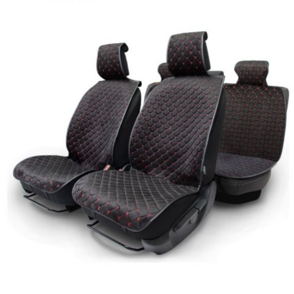 Накидки на весь салон CarPerformance 5 шт алькантара черно-красные 5шт/кор CUS-1015 BK/RD (10702070/