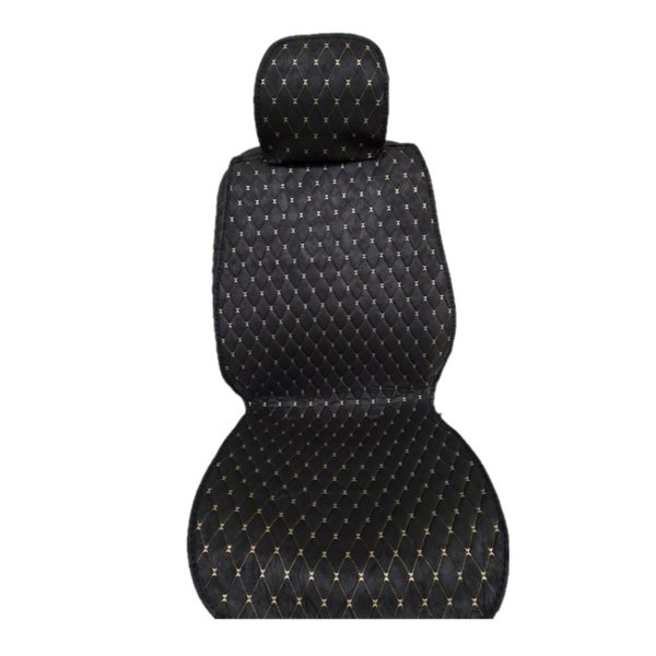 Чехлы универсальные на передние сидения+задн велюр черно/золотые Солист