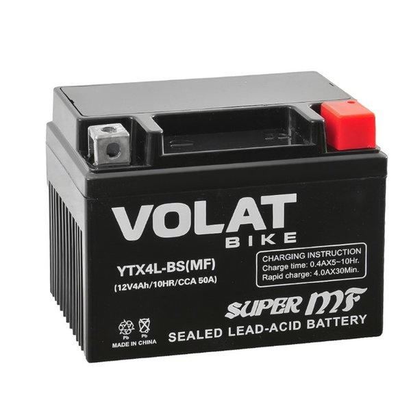 Аккумулятор мото Volat Bike YTX4L-BS 4 А/ч L