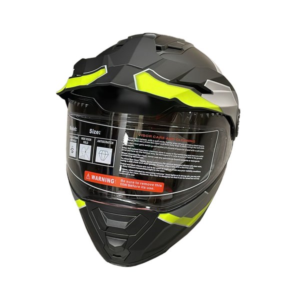 Мотошлем кроссовый RACER BLD-160 (XXL) черный/желтый