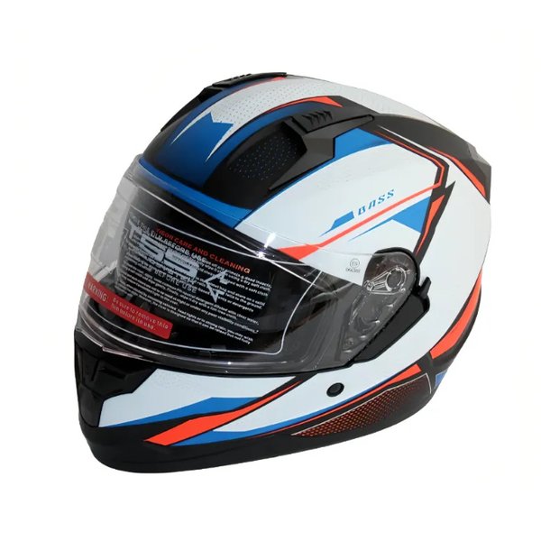 Мотошлем интеграл RACER BLD-M62 (XL) черный/синий/белый