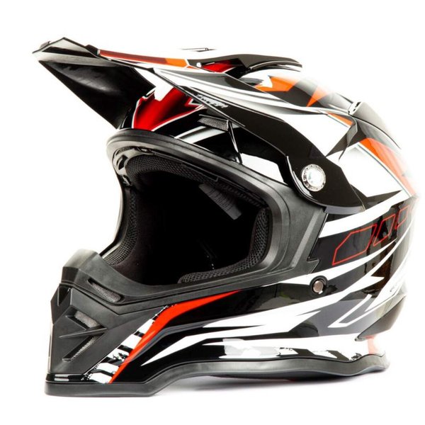 Шлем мото кроссовый HIZER B6197 (XL) #3 black/red/white