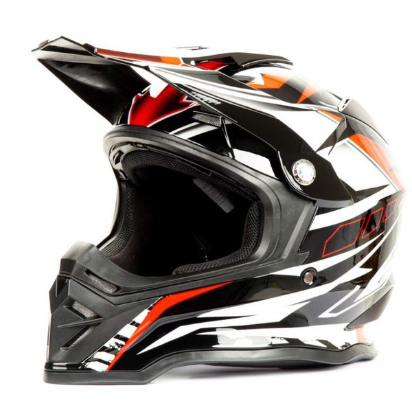 Шлем мото кроссовый HIZER B6197 (L) #3 black/red/white