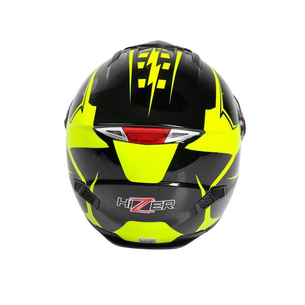 Шлем мото интеграл HIZER B565 (S) #3 black/yellow