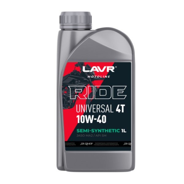 Масло моторное Lavr Moto 4-T Ride Universal LN7745 10W40 1