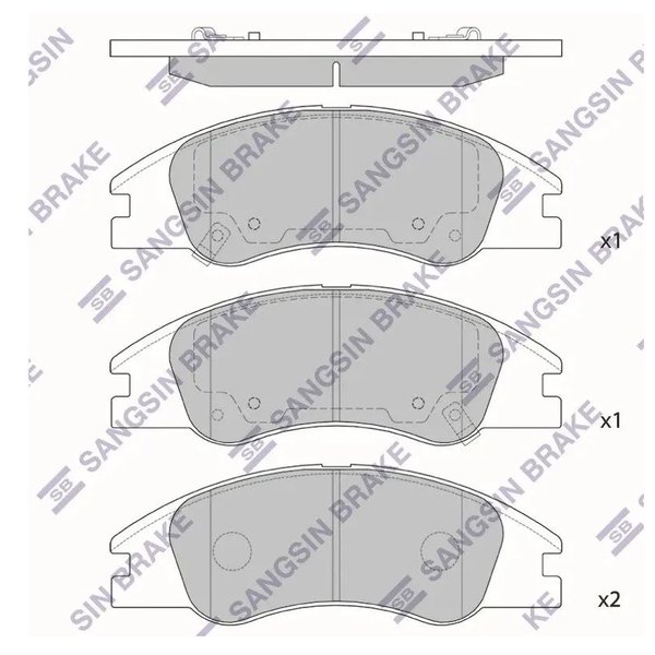 Колодки тормозные передние Kia Cerato/Spectra 04- Sangsin SP-1167 (D11157M)