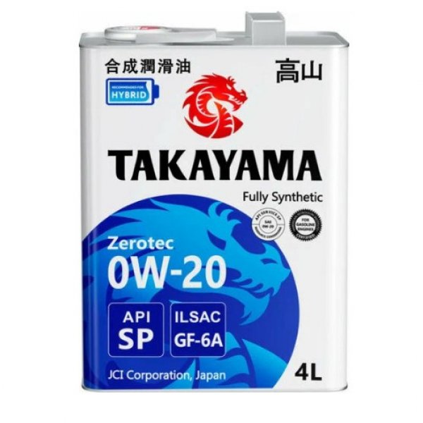 Масло моторное Takayama Zerotec 0W20 SP/GF-6 4