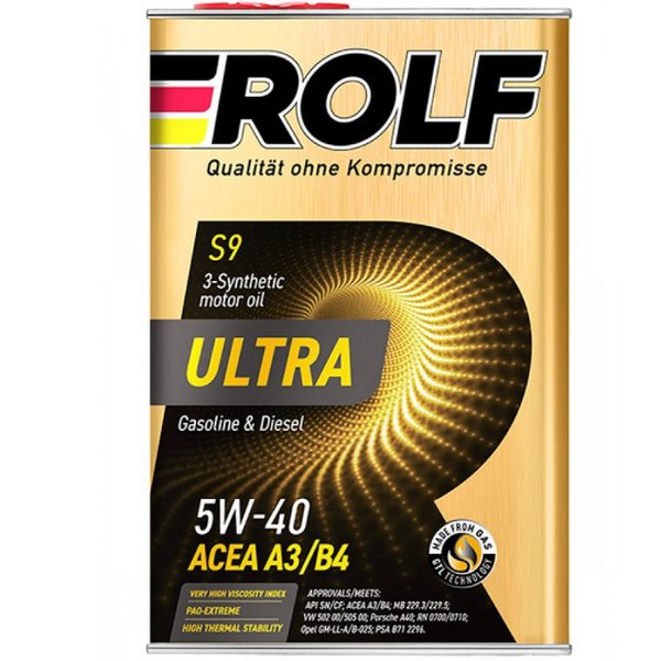 Масло моторное Rolf Ultra 5W40 A3/B4 1