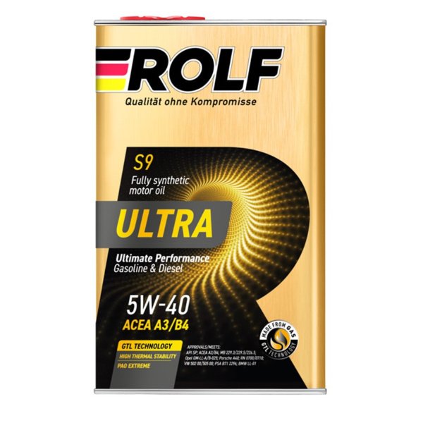Масло моторное Rolf Ultra 5W40 A3/B4 4
