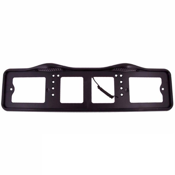 Рамка номера с подсветкой пластм верхняя черная Премиум АВ-ПР01-ч