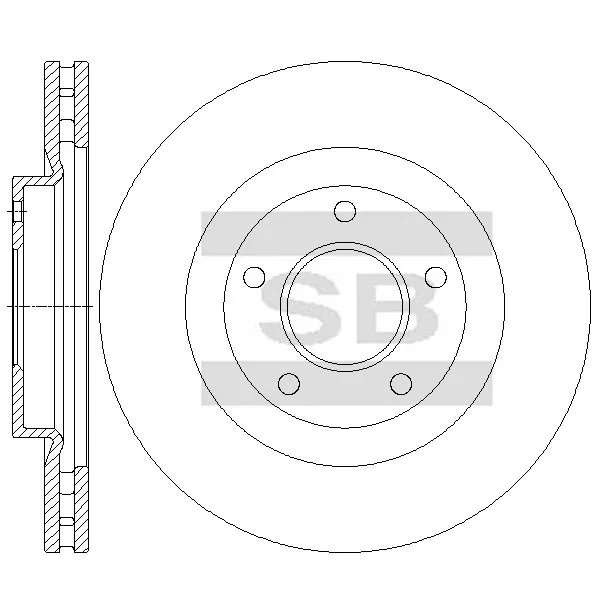 Диск тормозной перед MMC 4615A117 Sangsin SD4361 GA1/2/3/6/8W GF2/3/4W D=294 (DF6206)*