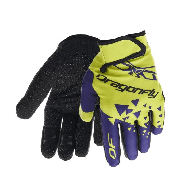 Перчатки DF CROSS Lime - Ultramarine S Dragonfly
