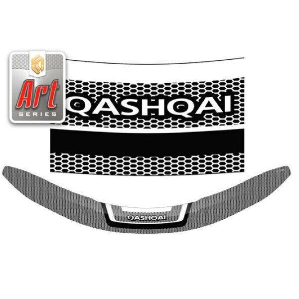Дефлектор капота Nissan Qashqai Art черный 2014-2018