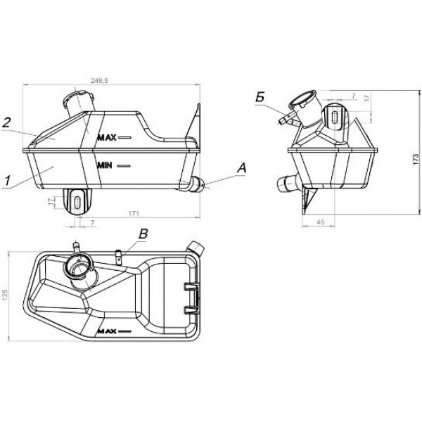 Бачок расширительный Stels LU091572 Оригинал