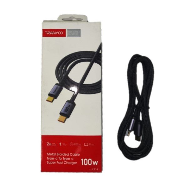 USB Кабель Tranyoo Type-C/Type-C CC04 2m 3A 100W*