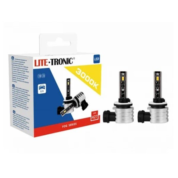 Лампа H27 LITE-TRONIC FOG H27FSLEDX2 LED 3000K 12V 2шт