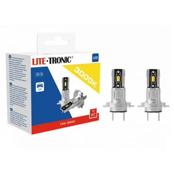 Лампа H7 LITE-TRONIC FOG H7FSLEDX2 LED 3000K 12V 2шт