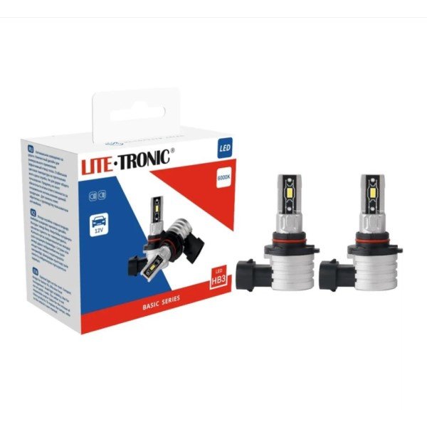 Лампа HB3 LITE-TRONIC BASIC HB3BSLEDX2 LED 6000K 12V 2шт