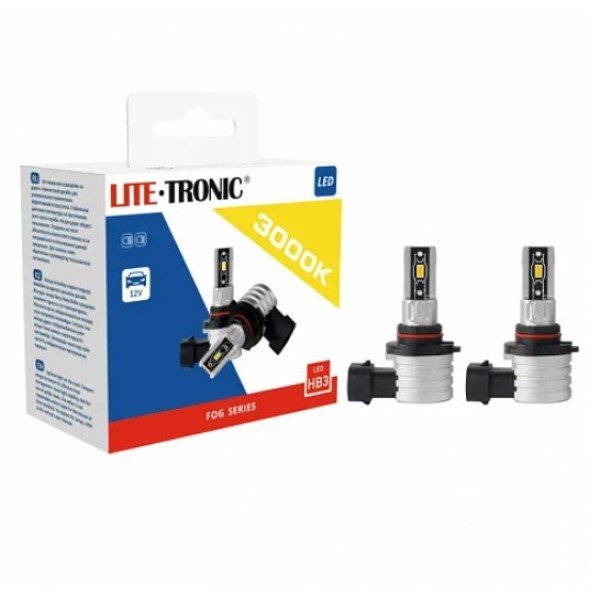 Лампа HB3 LITE-TRONIC FOG HB3FSLEDX2 LED 30Q0K 12V 2шт