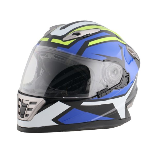 Мотошлем интеграл RACER JK802 (М) синий/желтый 