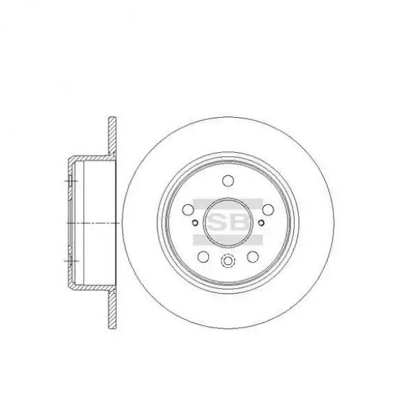 Диск тормозной задн Toyota 42431-33100 Sangsin SD-4642 ACV30 MCV30 D=288 (DF4500)