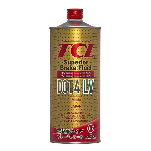 Жидкость тормозная TCL DOT-4 LV (Low Viscosity) 1л
