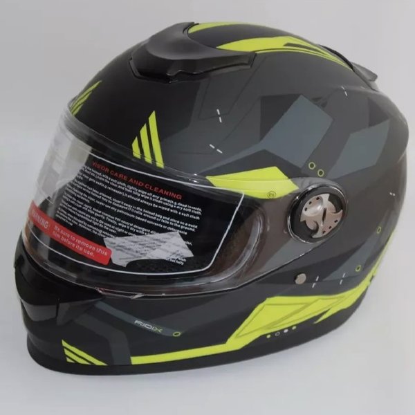 Мотошлем RACER BLD-M62 (XL) серый/желтый (9) интеграл