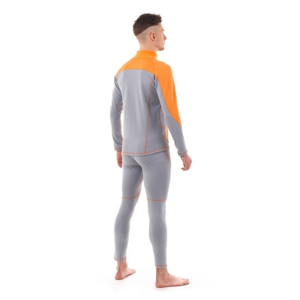 Термобелье зимнее с высоким воротом Мужское Orange - Gray 2023 S Dragonfly