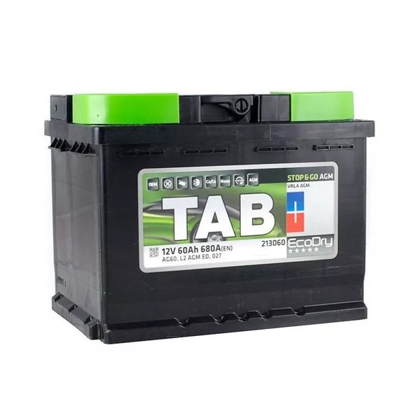 Аккумулятор Tab Ecodry Stop&Go AGM 60 а/ч L