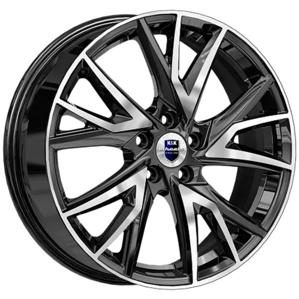 Диск литой 18*6,5 5*108 Et52 60,1 Кайлас Алмаз черныйм КС1054-16 КиК