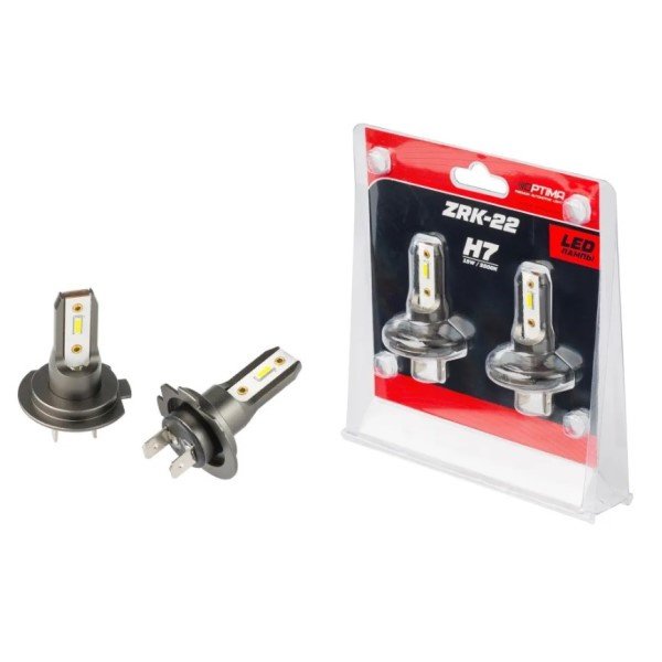 Лампа светодиодная H7 Optima LED ZRK-22, 12V, 5500K, комплект 2 шт
