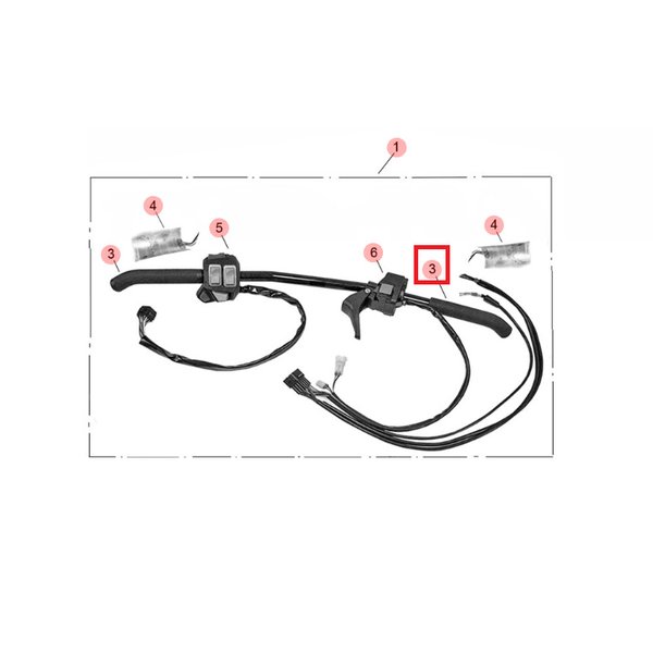 Рукоятка руля S565ER-34020102, ZAG009-701 Stels LU095196 Оригинал