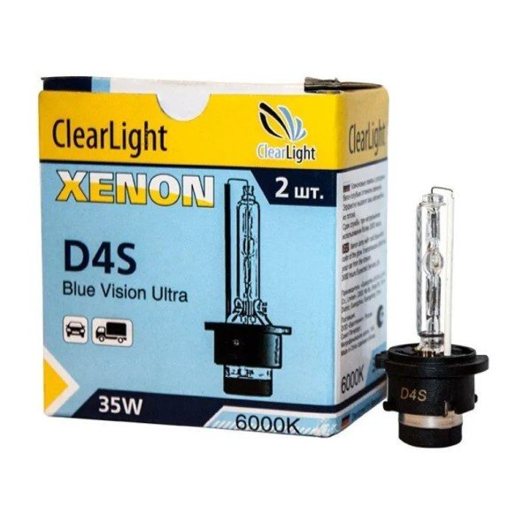 Автолампа ксеноновая D4S ClearLight Xenon 6000K КНР