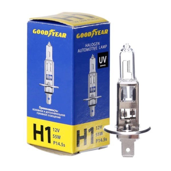 Лампа Н1 Goodyear 12V 55W P14,5s автомобильная галогенная