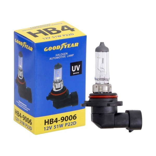 Лампа НB4 Goodyear 12V 51W P22d автомобильная галогенная