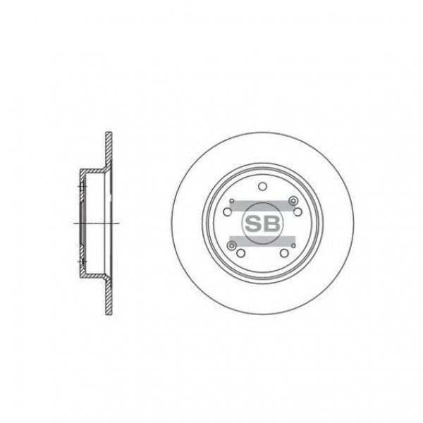 Диск тормозной задн Honda 42510-TA0-A00 Sangsin SD-4111 CU# CW1 CP# RU# RV# FD2 UC1 D=282