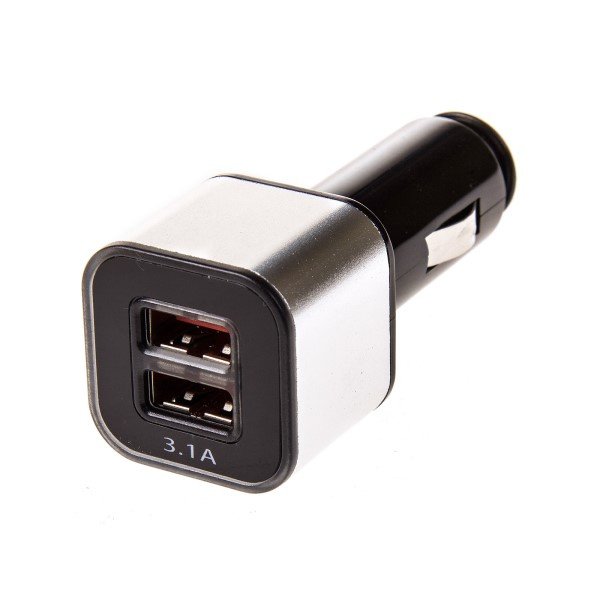 АЗУ SKYWAY 12v USBx2 (1.0+2.1A) Черный/серебро в коробке*