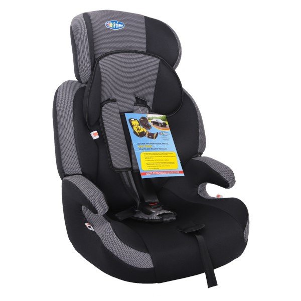 Автокресло детское KIDS PRIME LB515-1 1/2/3гр (9-36кг / 1-12лет) Черно/Серый 273959