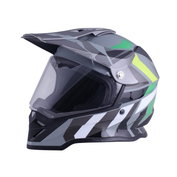 Мотошлем кроссовый RACER BLD-819-7 new (XL) серый/черный визор