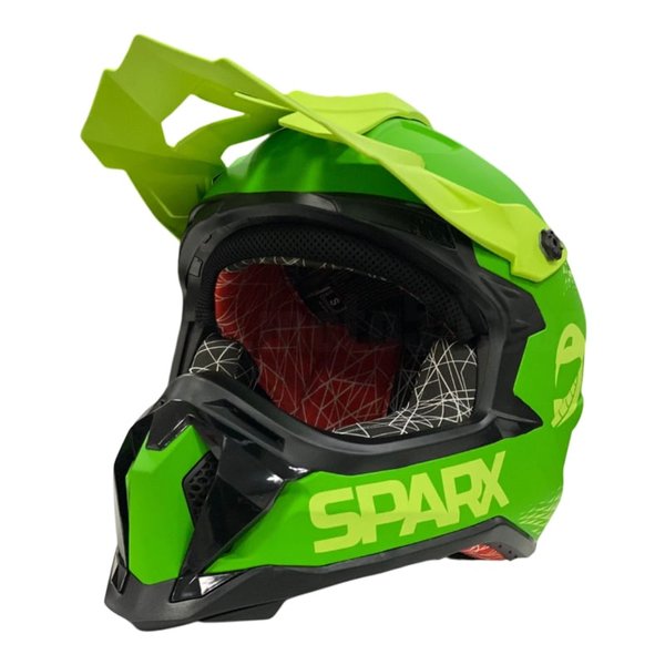 Шлем Sparx Raptor JH-601 зелено-черный 2XL